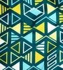 Microfiber Reversible 120 GSM Geometric Print Green and Yellow Double Bed AC Dohar Quilt Blanket