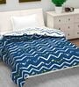 Blue Geometric Polyester 120 GSM Single Bed Dohar