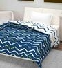 Blue Geometric Polyester 120 GSM Single Bed Dohar