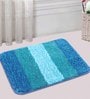 Grey Geometric Microfibre 20x14 Inches AntiSkid Bath Mat (Set of 2)