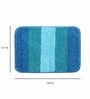 Green and Blue Geometric Microfibre 20x14 Inches AntiSkid Bath Mat (Set of 2)