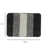 Grey Geometric Microfibre 20x14 Inches AntiSkid Bath Mat (Set of 2)