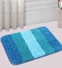 Multicolor Geometric Microfibre 20x14 Inches AntiSkid Bath Mats (Set of 2)