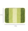 Green and Blue Geometric Microfibre 20x14 Inches AntiSkid Bath Mat (Set of 2)
