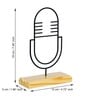 Microphone Iron & Wood Figurine