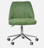 Micros Leatherette Guest Chair In Green Colour