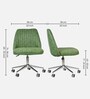 Micros Leatherette Guest Chair In Green Colour