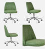 Micros Leatherette Guest Chair In Green Colour