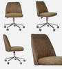 Micros Leatherette Guest Chair In Brown Colour