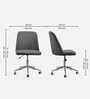 Micros Leatherette Guest Chair In Grey Colour