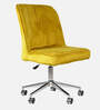 Micros Leatherette Guest Chair In Yellow Colour