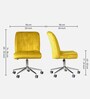 Micros Leatherette Guest Chair In Yellow Colour