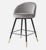 Micros Velvet Barchair in Grey Colour