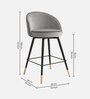 Micros Velvet Barchair in Grey Colour