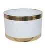 Irene White Vinyl Shade Night Lamp With Teak wood Base