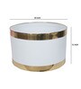Irene White Vinyl Shade Night Lamp With Teak wood Base