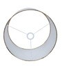 Irene White Vinyl Shade Night Lamp With Teak wood Base