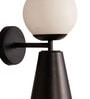 Mid Century Globe Black Wall Light