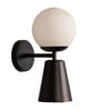 Mid Century Globe Black Wall Light