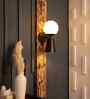 Mid Century Globe Black Wall Light