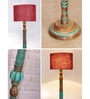 Maroon Mid Century Modern Floor Lamp