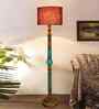Maroon Mid Century Modern Floor Lamp