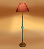 Maroon Mid Century Modern Floor Lamp