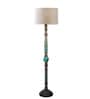 Off-White Mid Century Modern Floor Lamp,Hand Turned Floor Lamp Wood