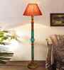 Maroon Mid Century Modern Floor Lamp