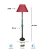 Maroon Mid Century Modern Floor Lamp