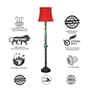 Red Mid Century Modern Floor Lamp