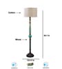 Off-White Mid Century Modern Floor Lamp,Hand Turned Floor Lamp Wood