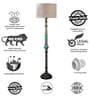 WhiteJute Mid Century Modern Floor Lamp