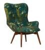 Mid Fabric Full Back Lounge Chair in Ferns Design Colour