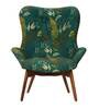 Mid Fabric Full Back Lounge Chair in Ferns Design Colour