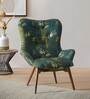 Mid Fabric Full Back Lounge Chair in Ferns Design Colour