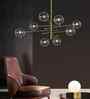 Mid-Century Sputnik Chandelier   8-Light Globe Design in Gold Finish