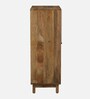 Midas Mango Wood Hand Painted Multicolor 2 Door Cabinet In Natural Finish