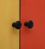 Midas Mango Wood Hand Painted Multicolor 2 Door Cabinet In Natural Finish