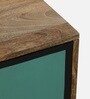Midas Mango Wood Hand Painted Multicolor 2 Door Wide Cabinet In Natural Finish