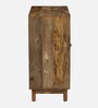 Midas Mango Wood Hand Painted Multicolor 2 Door Wide Cabinet In Natural Finish