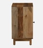 Midas Mango Wood Hand Painted Multicolor One Door Cabinet In Natural Finish