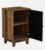 Midas Mango Wood Hand Painted Multicolor One Door Cabinet In Natural Finish
