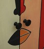 Midas Mango Wood Hand Painted Multicolour 2 Door Small Cabinet In Natural Finish