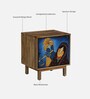 Midas Mango Wood Hand Painted Multicolour Cabinet In Natural Finish