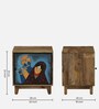 Midas Mango Wood Hand Painted Multicolour Cabinet In Natural Finish
