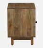 Midas Mango Wood Hand Painted Multicolour One Door Small Cabinet In Natural Finish