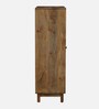 Midas Mango Wood Handpainted Multicolour 2 Door Tall Cabinet In Natural Finish