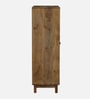 Midas Mango Wood Handpainted Multicolour 2 Door Tall Cabinet In Natural Finish
