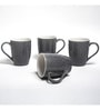 Midnight Ash Coffee Mug Set of 4 (380ML Each) Microwave Safe Coffee Mugs